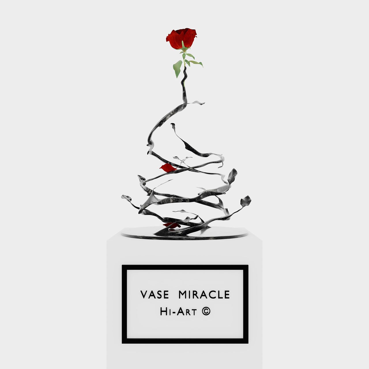 Vase miracle marbre noir