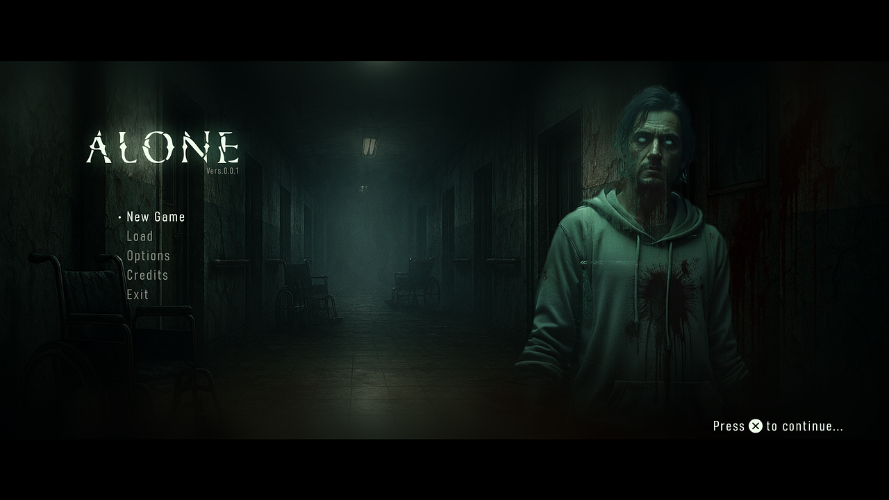 Main menu - Horror Video Game Concept