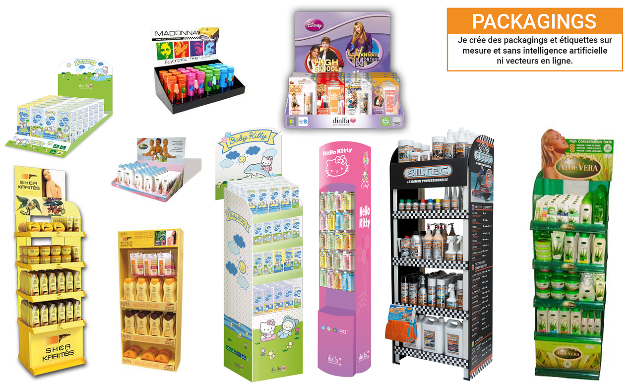 Création de packagings & étiquettes personnalisés