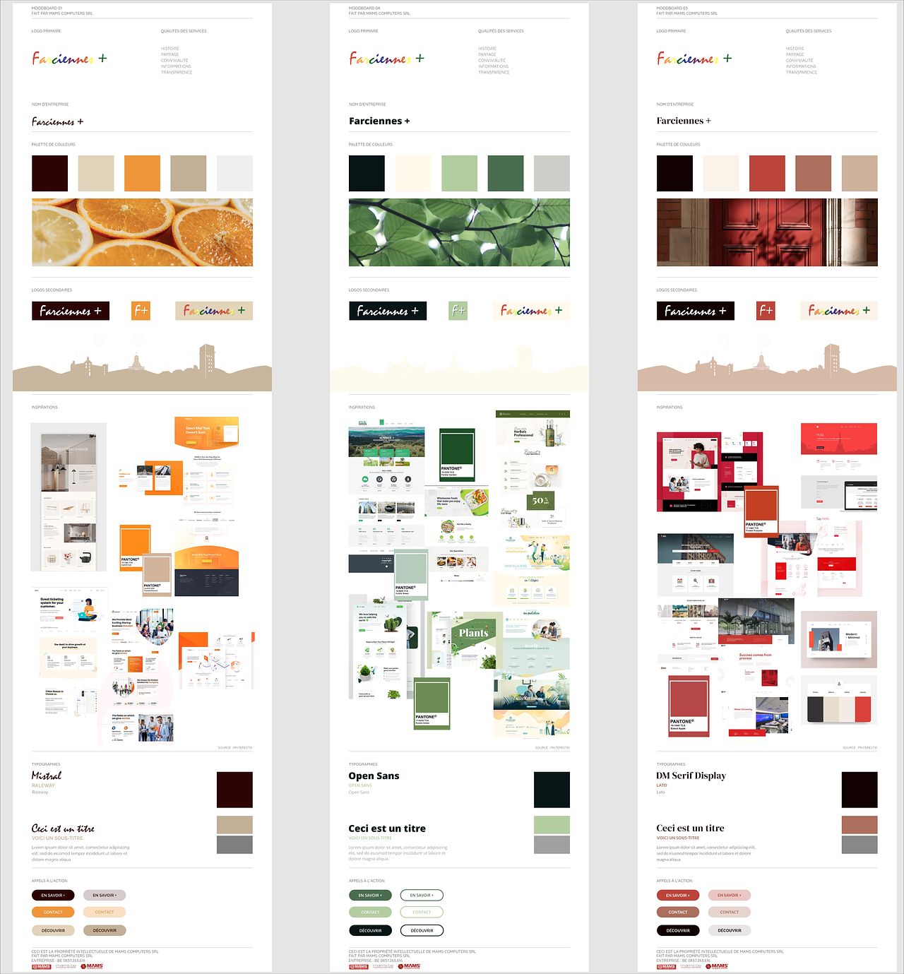 Charte graphique - Réalisée chez MAMS Computers