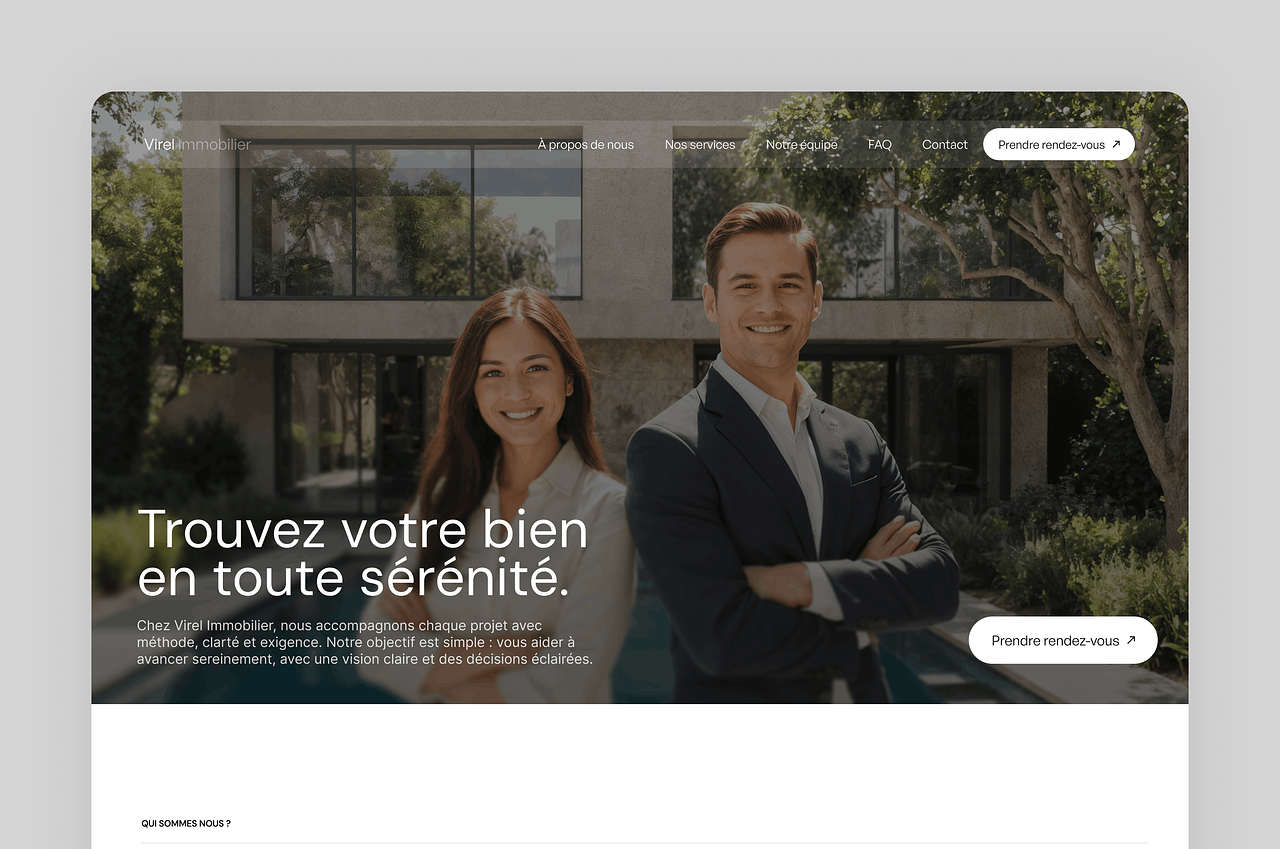 Virel Immobilier — Site web agence immobilière