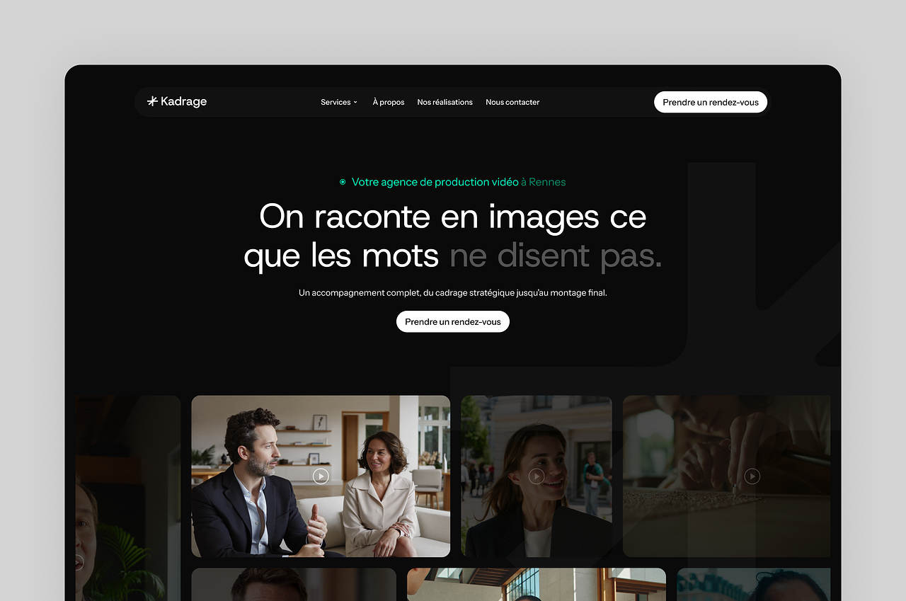Kadrage — Site web studio de production vidéo