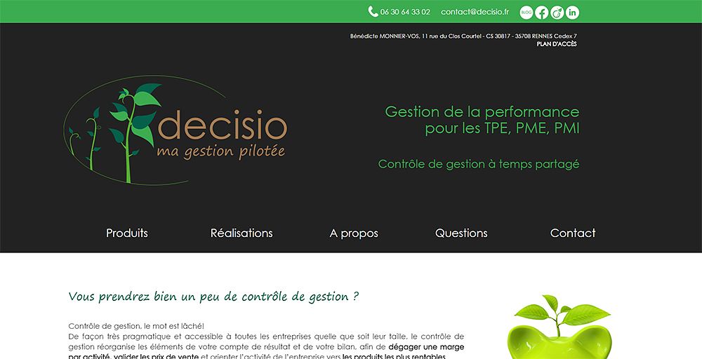 Decisio, ma gestion pilotée