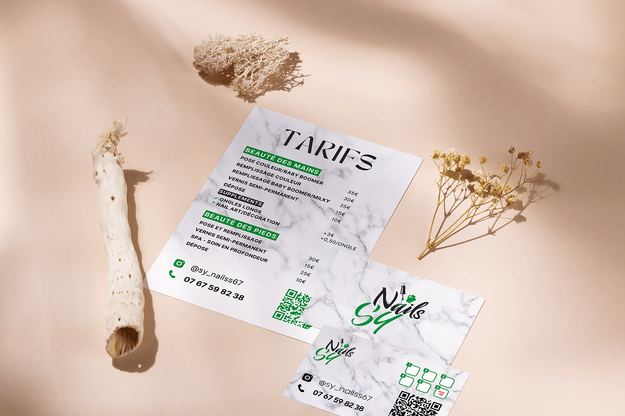Branding & papeterie : prothésiste ongulaire