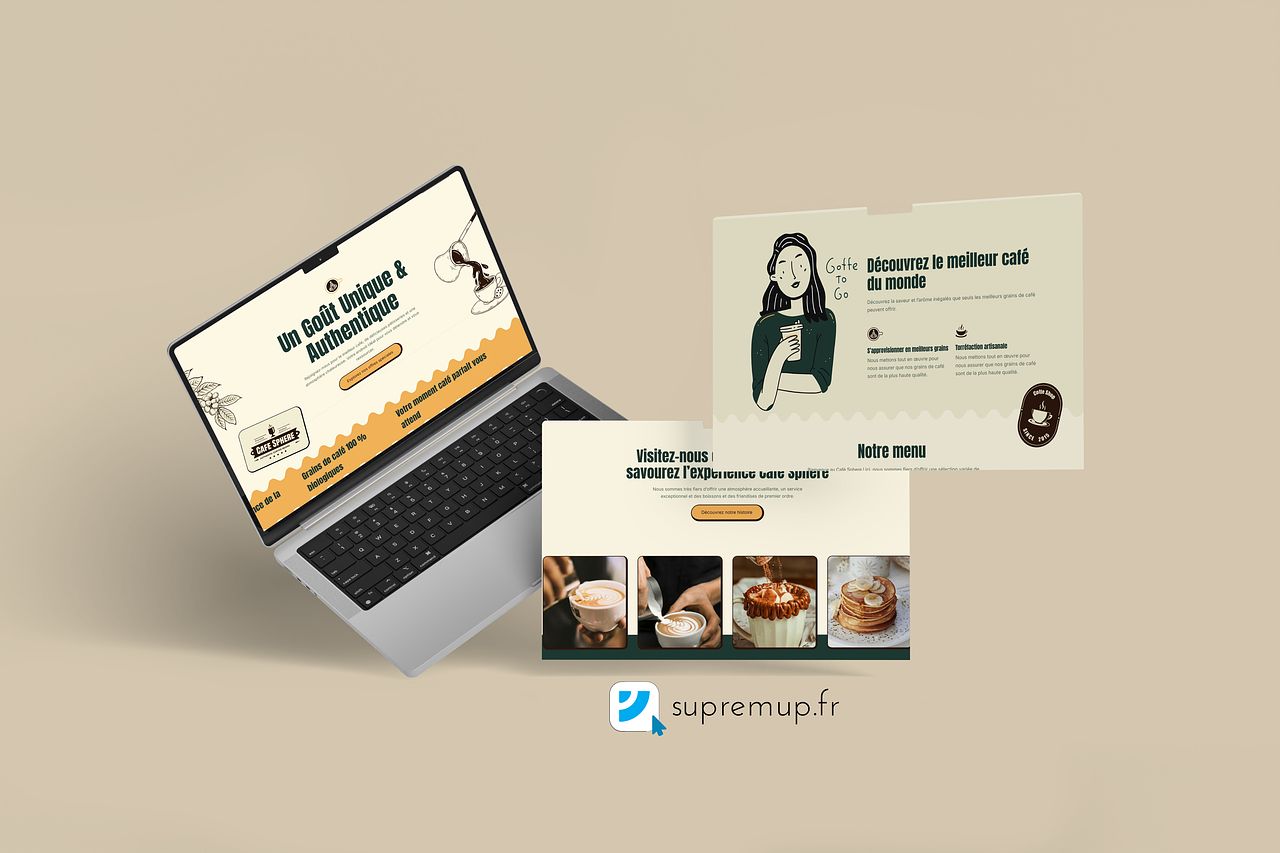 Landing page d'un coffee shop artisanal