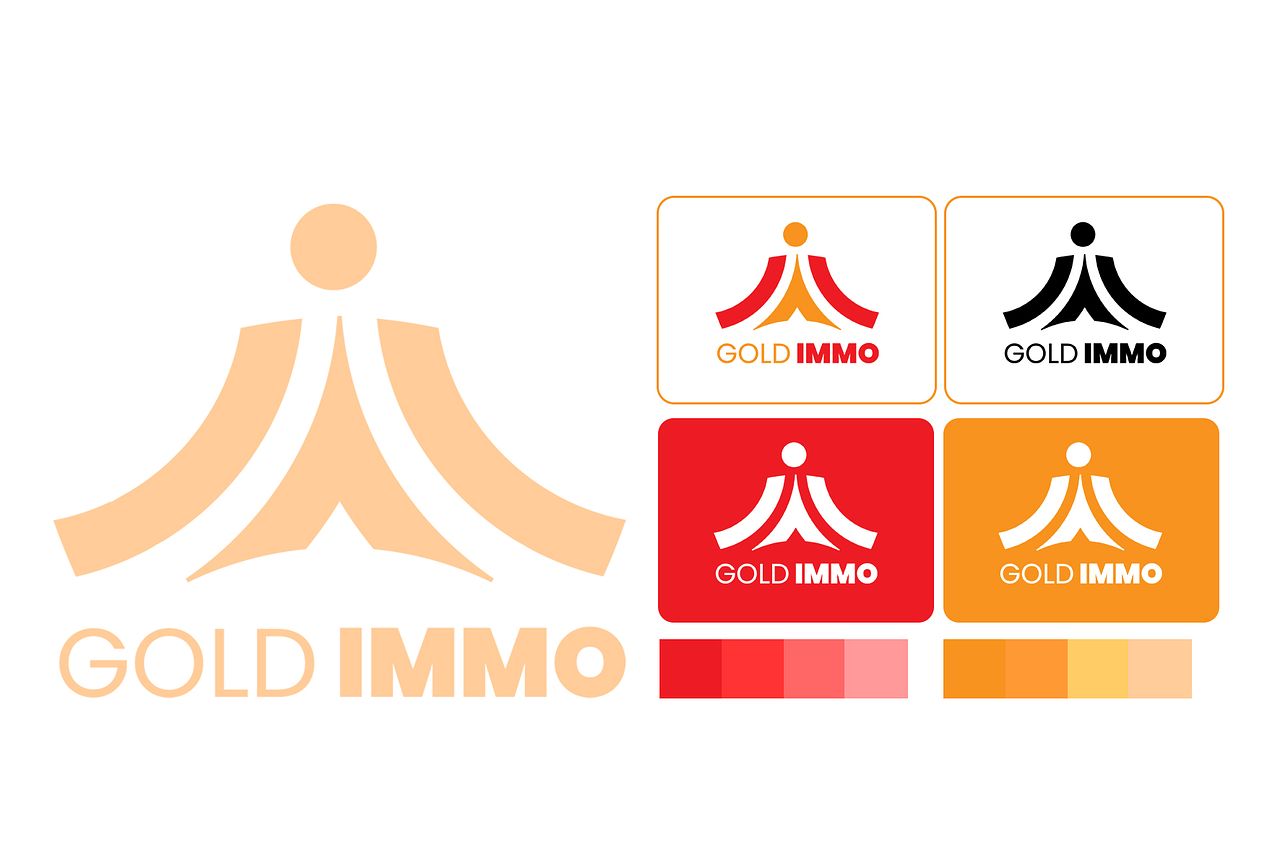 Logo design for Golden Immo