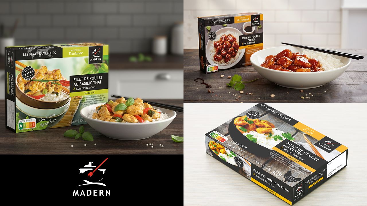 Série de boîtes plats cuisinés