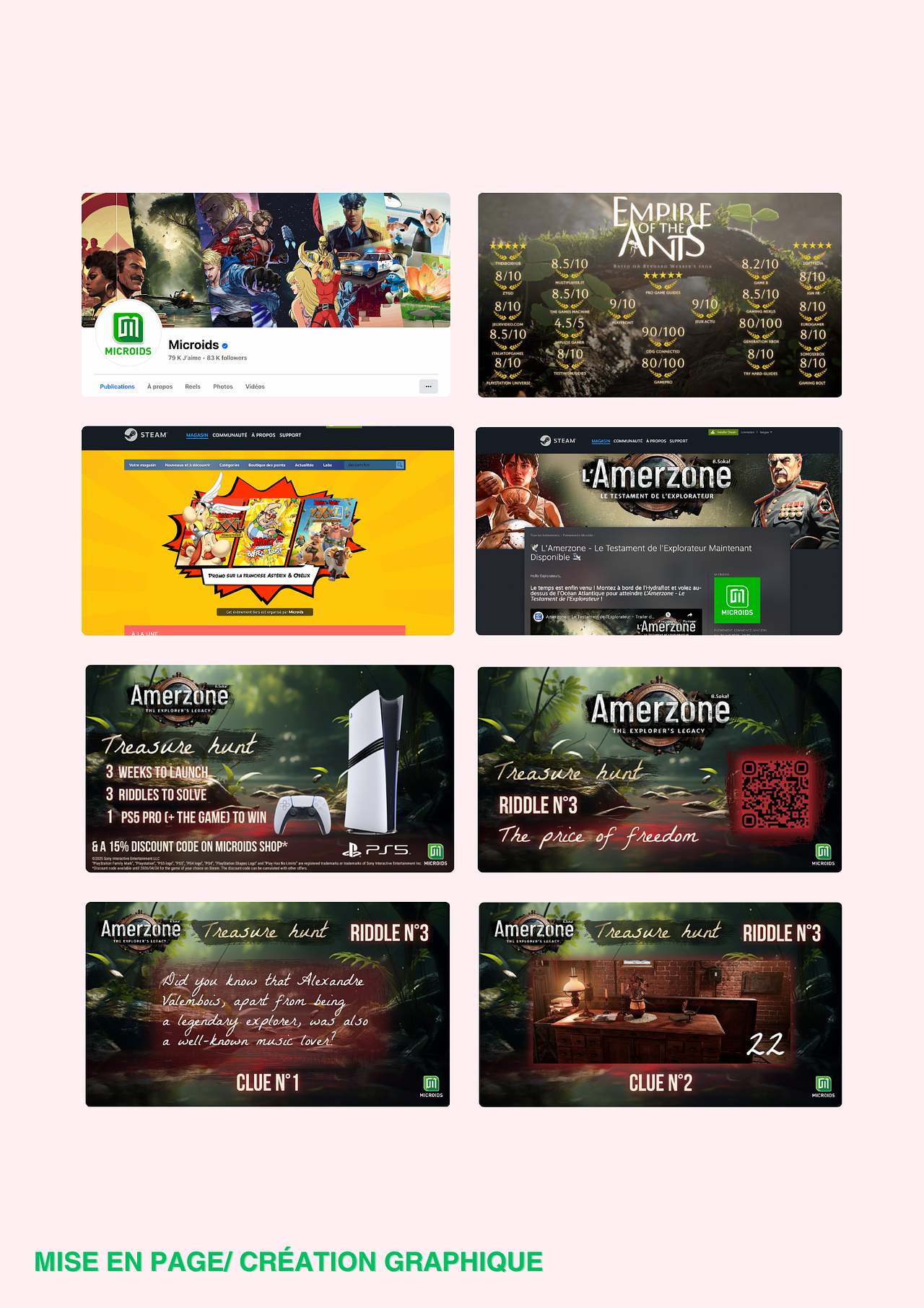 VISUELLES  PAGES STEAM  ET RS POUR MICROIDS