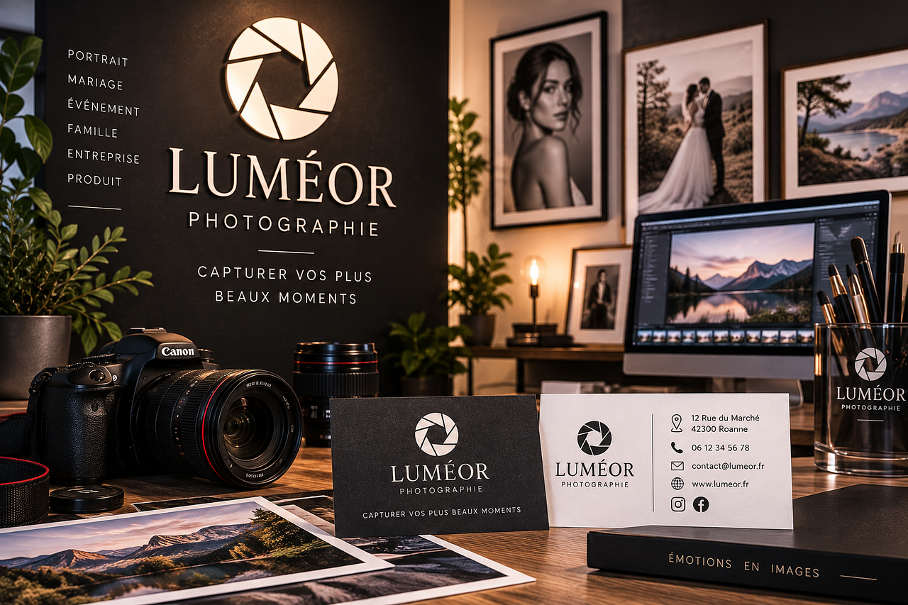 LUMÉOR – Identité visuelle Photographe