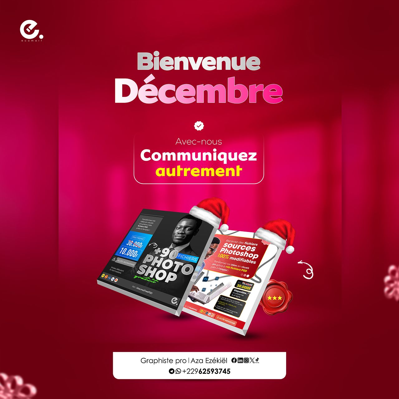 Affiche publicitaire pour réseaux sociaux