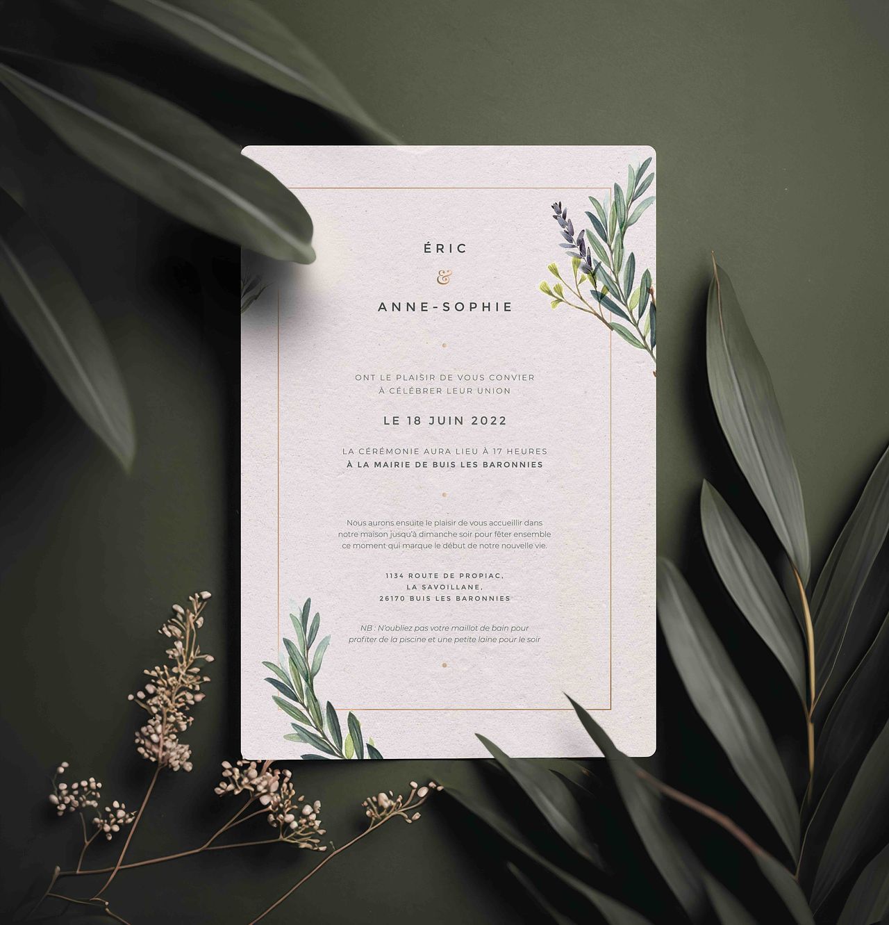 Invitation mariage