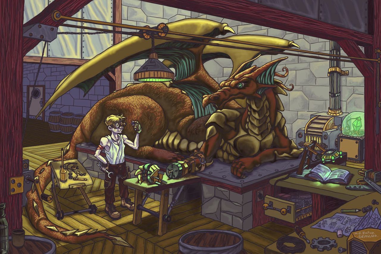 Dragon steampunk