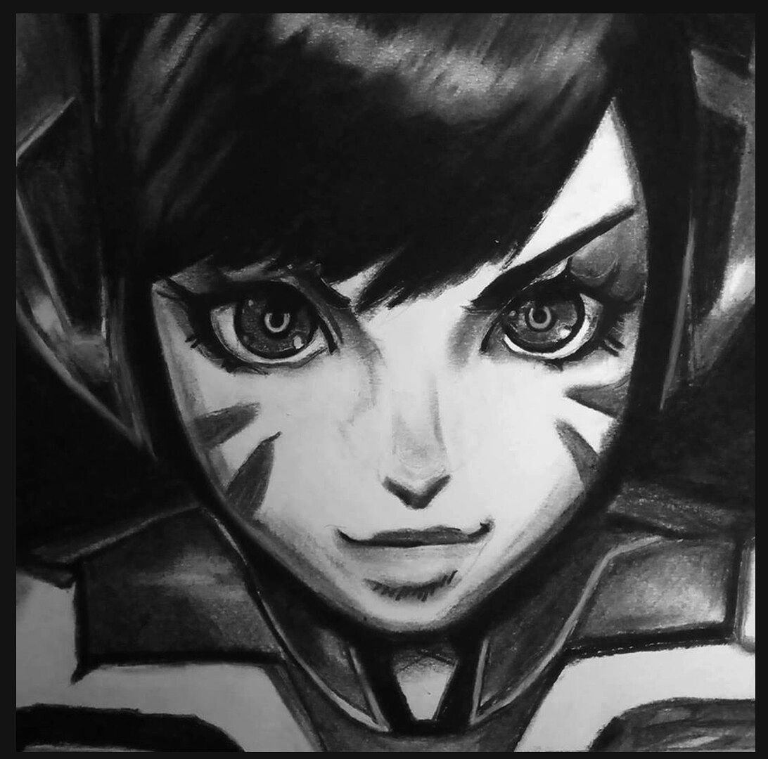 Overwatch Fan art (fusain)