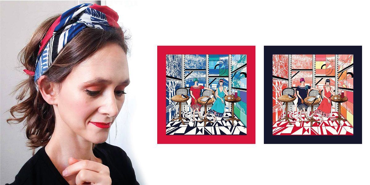 Création d'une illustration pour un foulard