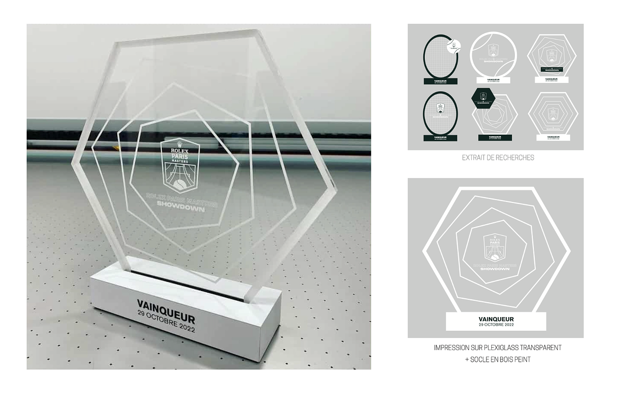 ROLEX PARIS MASTER SHOWDOWN -  DESIGN DE TROPHÉE