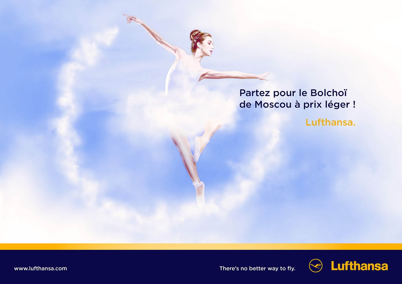 Affiche campagne métro - Lufthansa