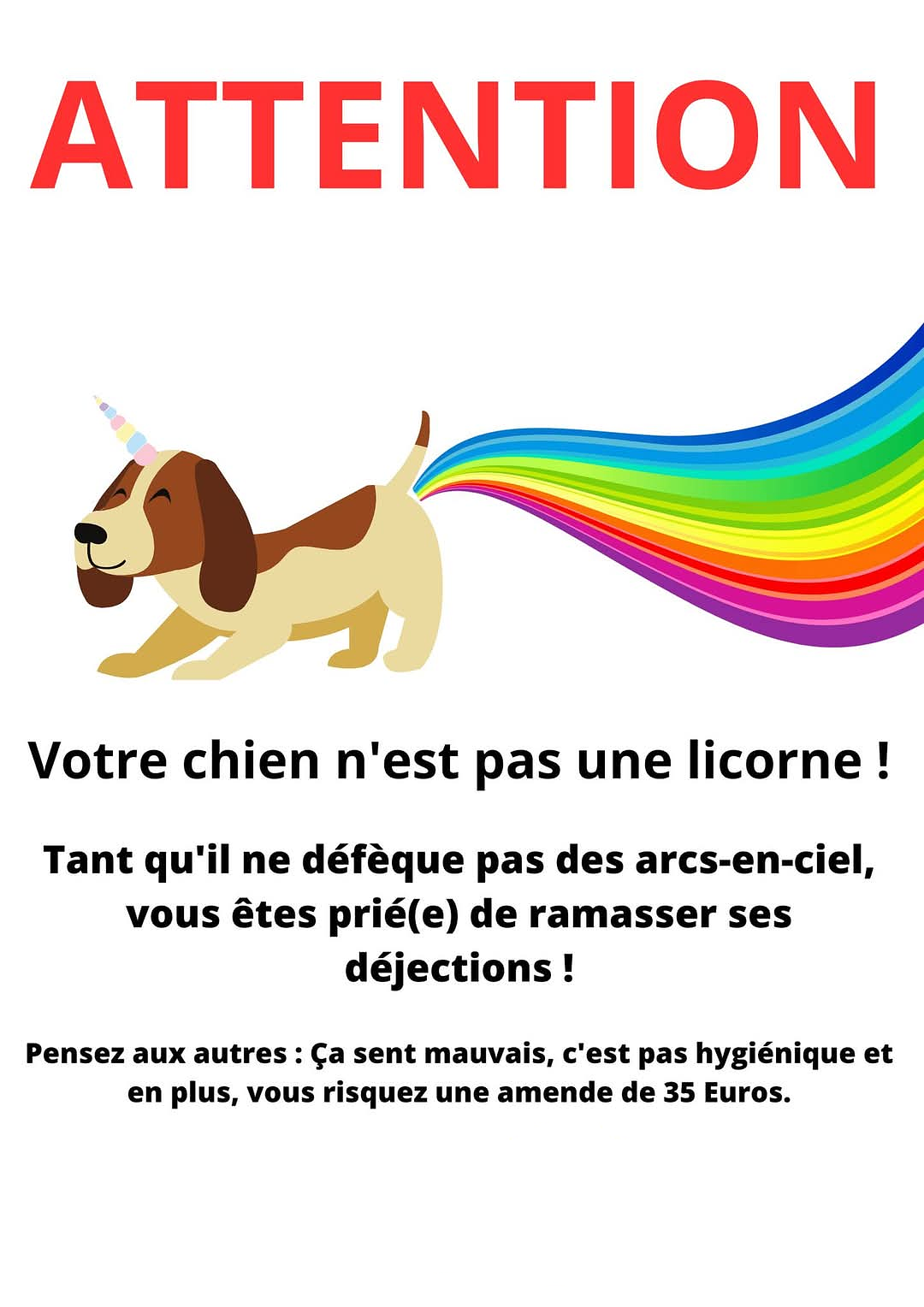 Votre chien n'est pas une licorne