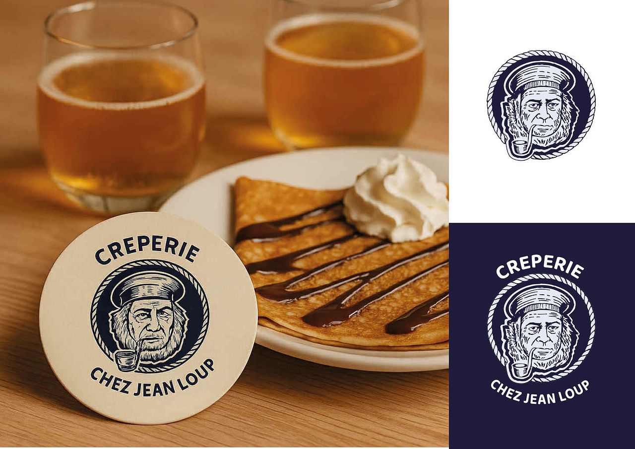 Création logo à la main / crêperie