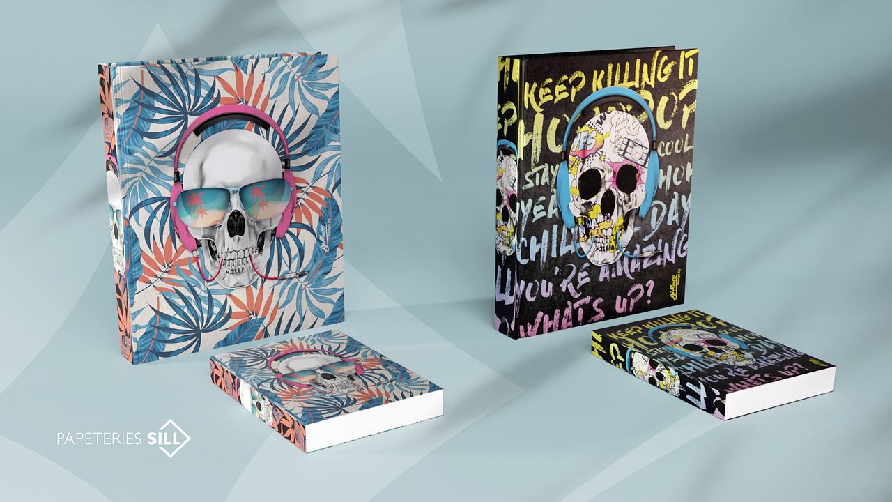 Couvertures Skulltissime classeur et agenda