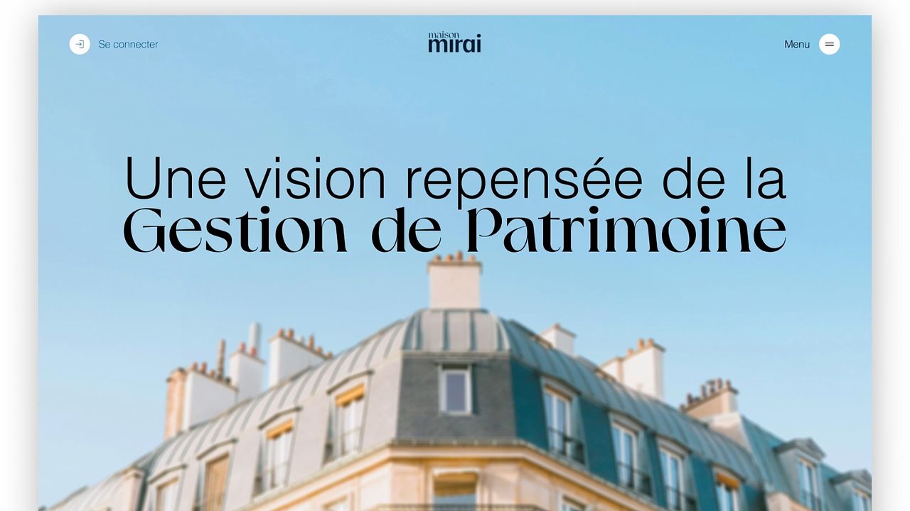 Maison Mirai - Présentation site web