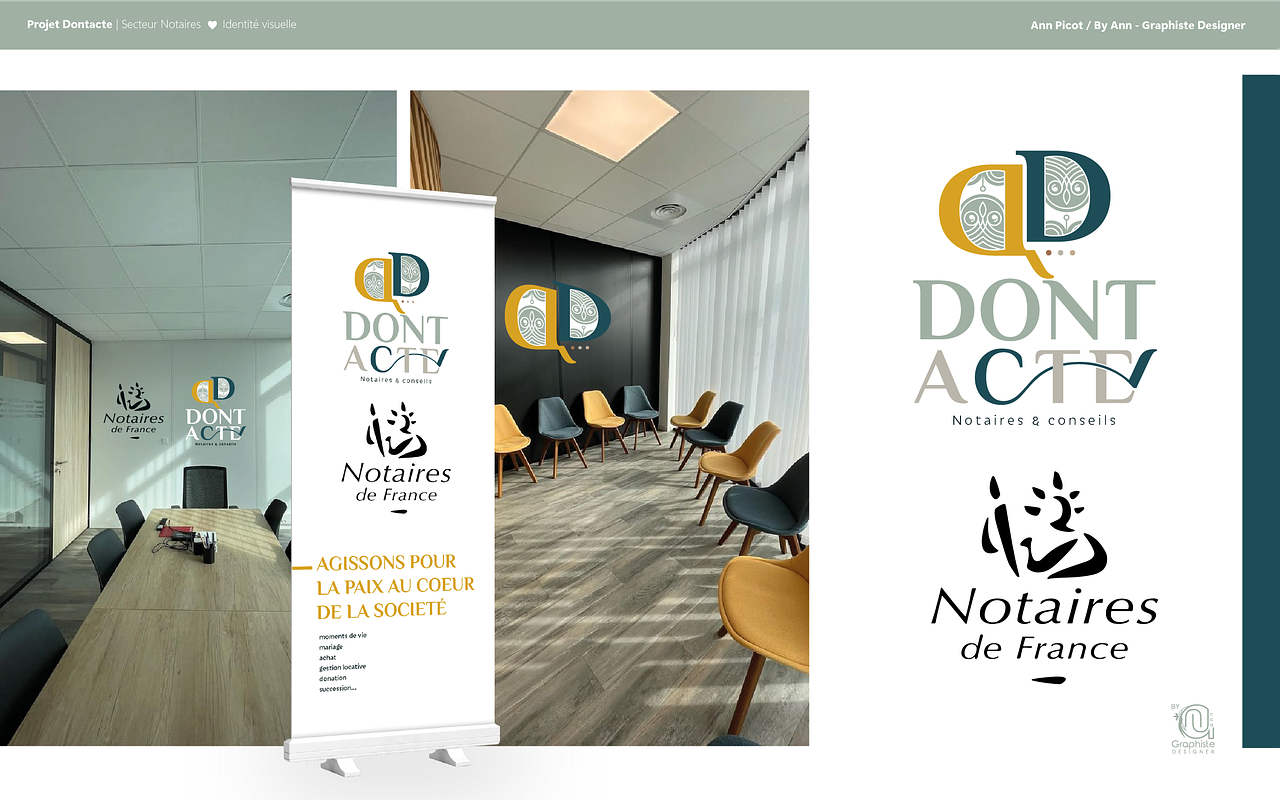 DONTACTE Notaires & conseils - Identité visuelle
