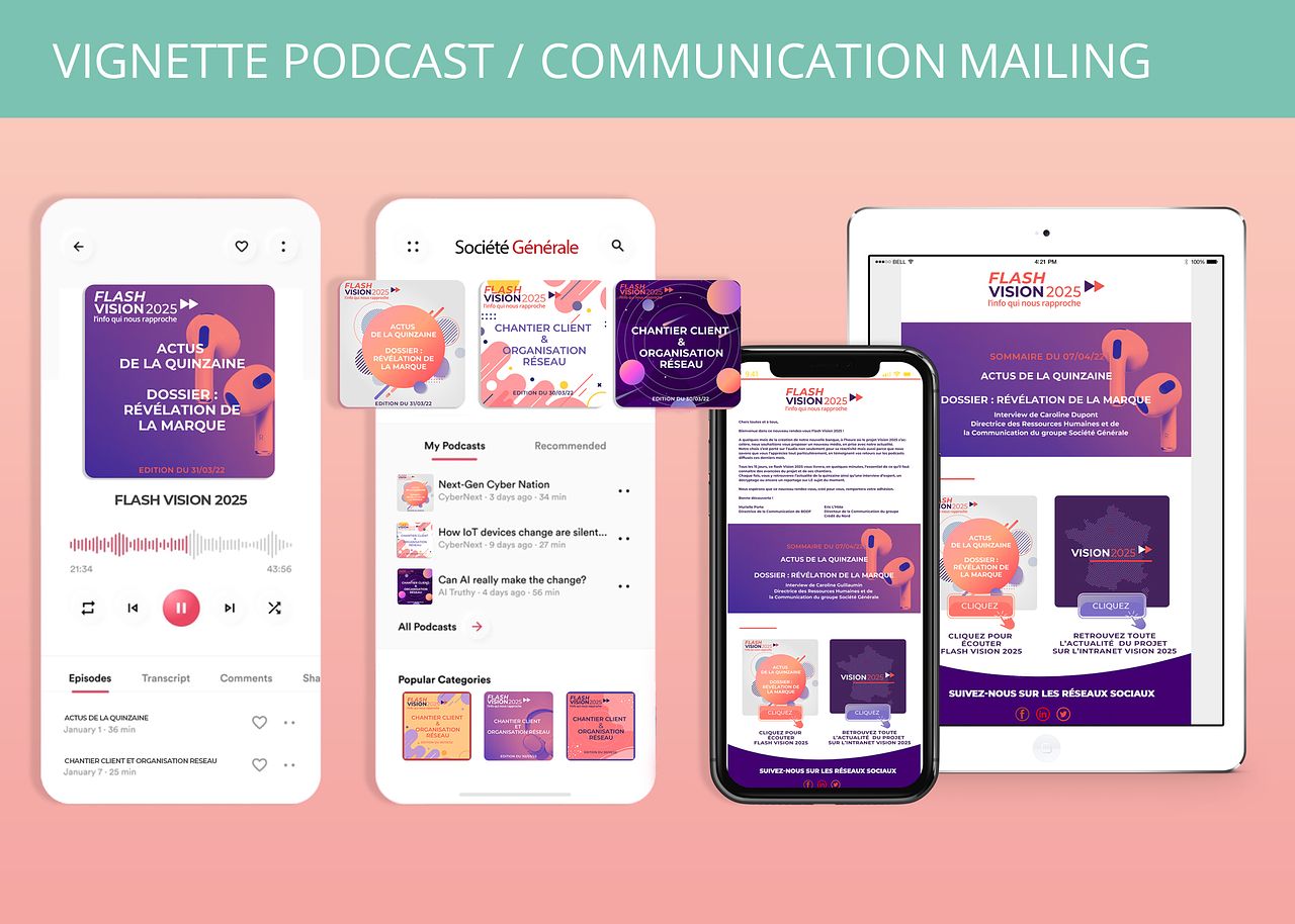 Conception Graphique - Vignette Podcast / Mailing