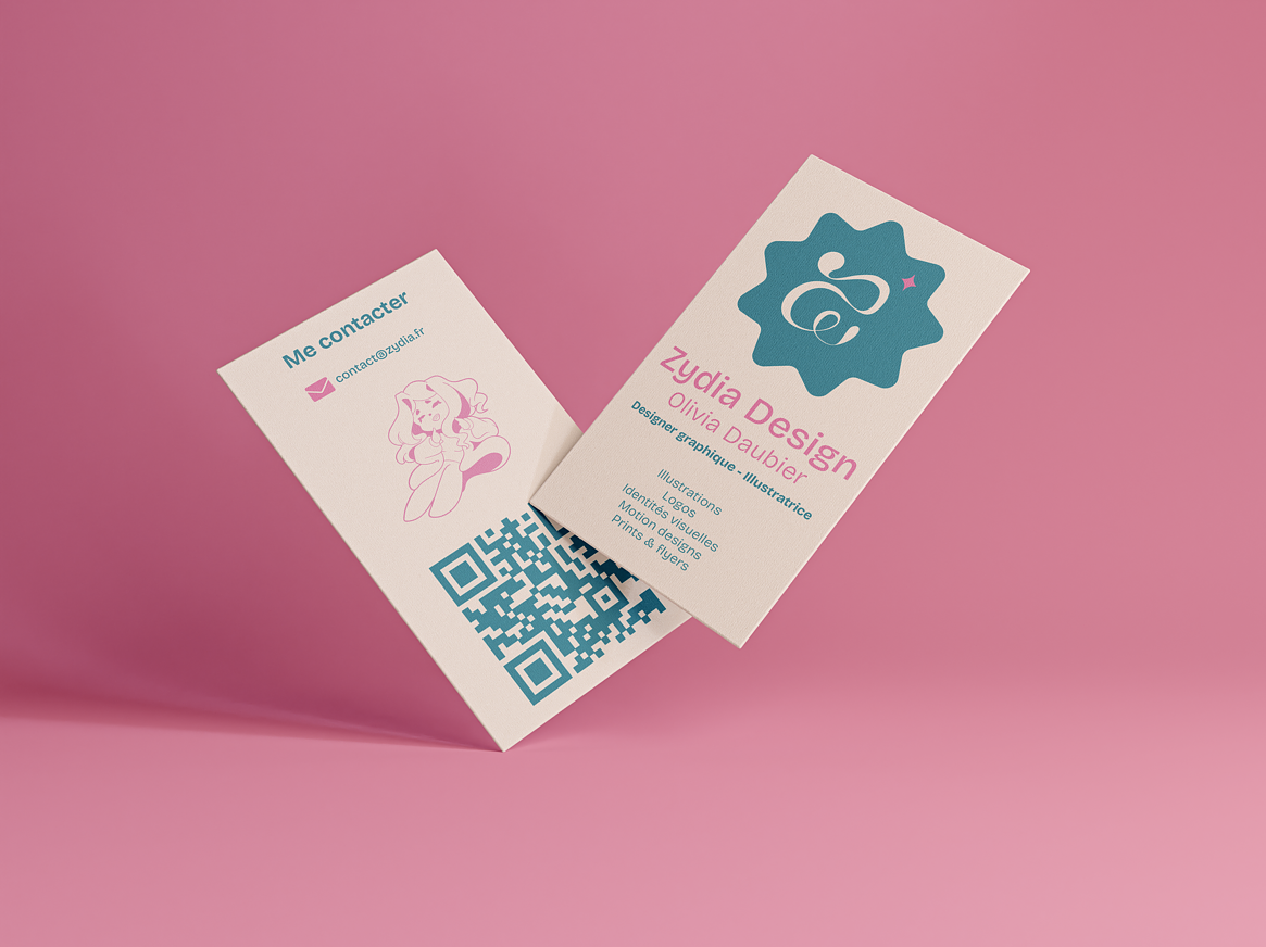 Carte de visite pour Zydia Design