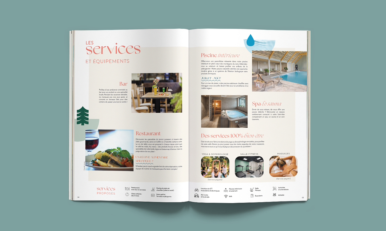 Brochure touristique, village Vacances Jura