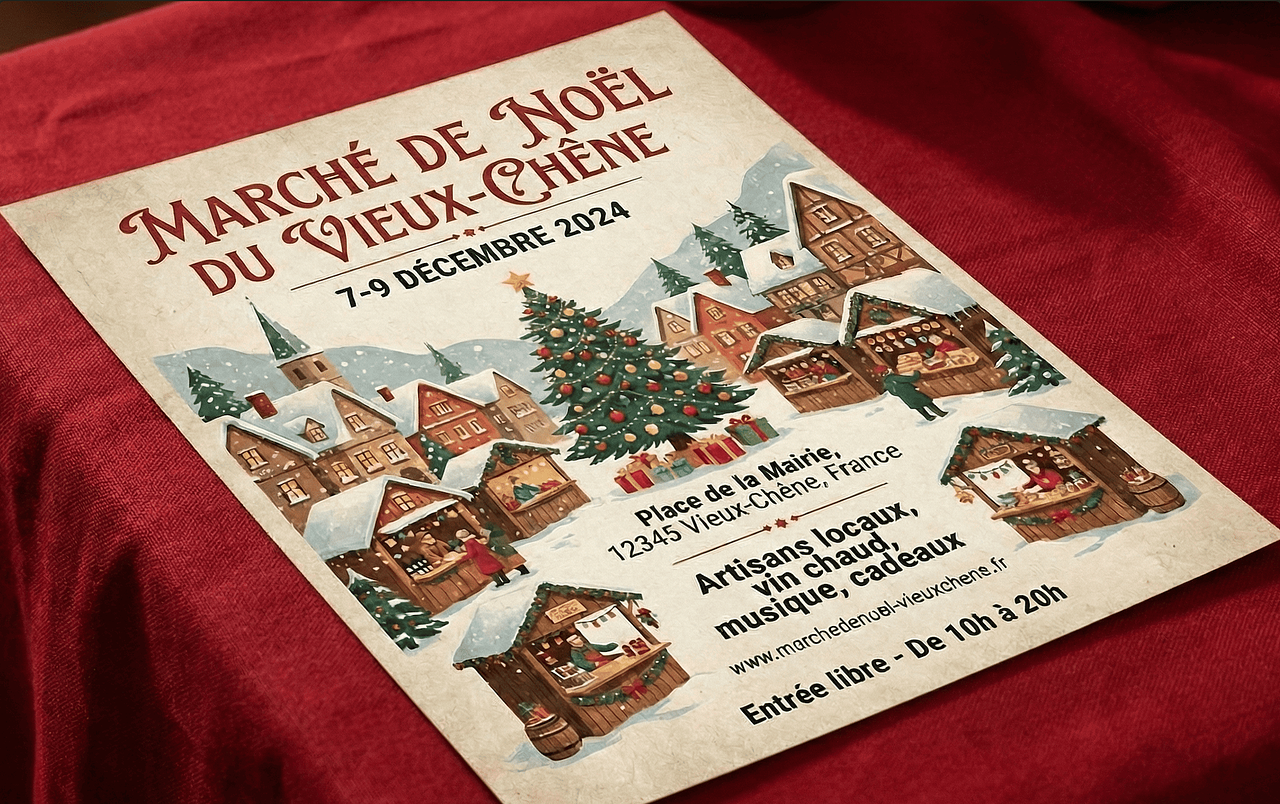 Flyer marché de noel (evenement fictif)