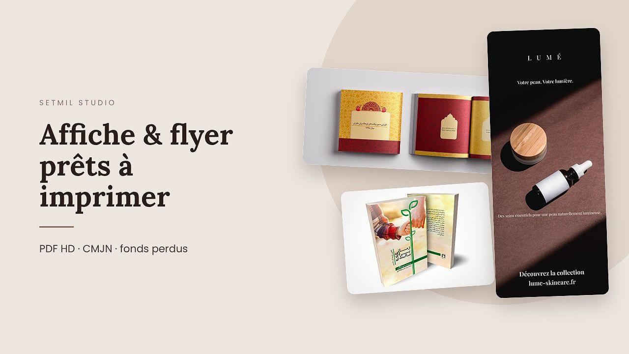 Affiche, brochure et couvertures de livres
