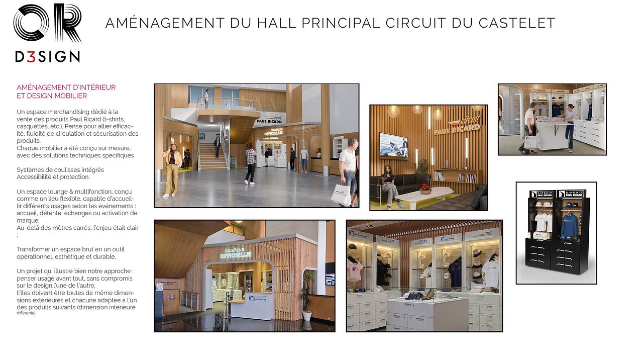 Création de d'espaces hall du circuit du Castelet