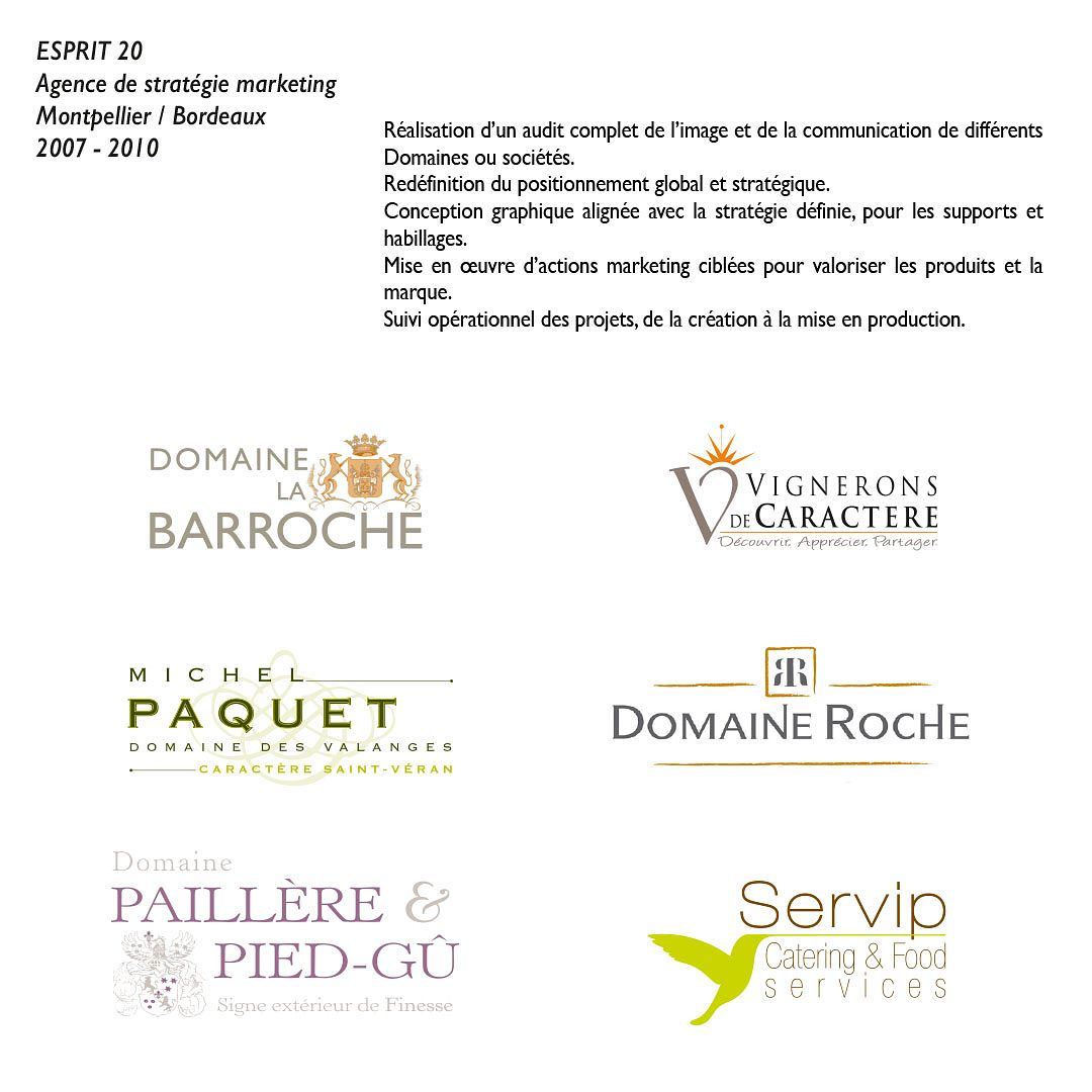 Création de logo pour Domaines viticoles