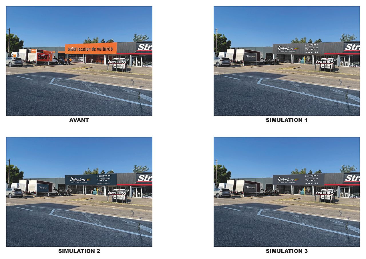 Simulations devantures magasins