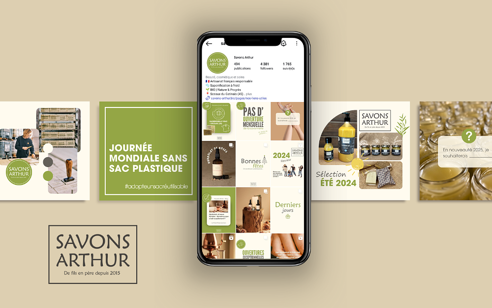 Feed réseaux sociaux - Savons Arthur