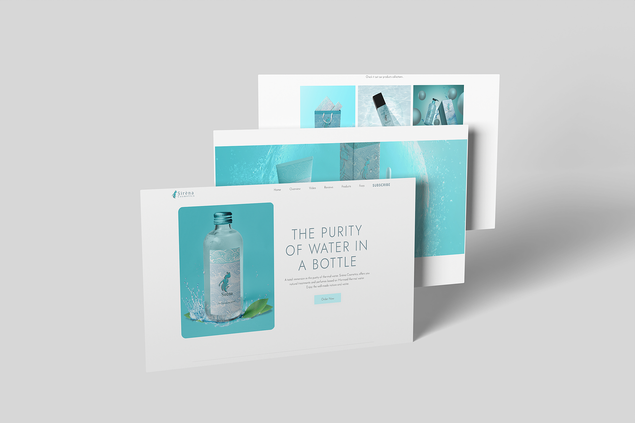 Conception Landing page marque de cosmétiques