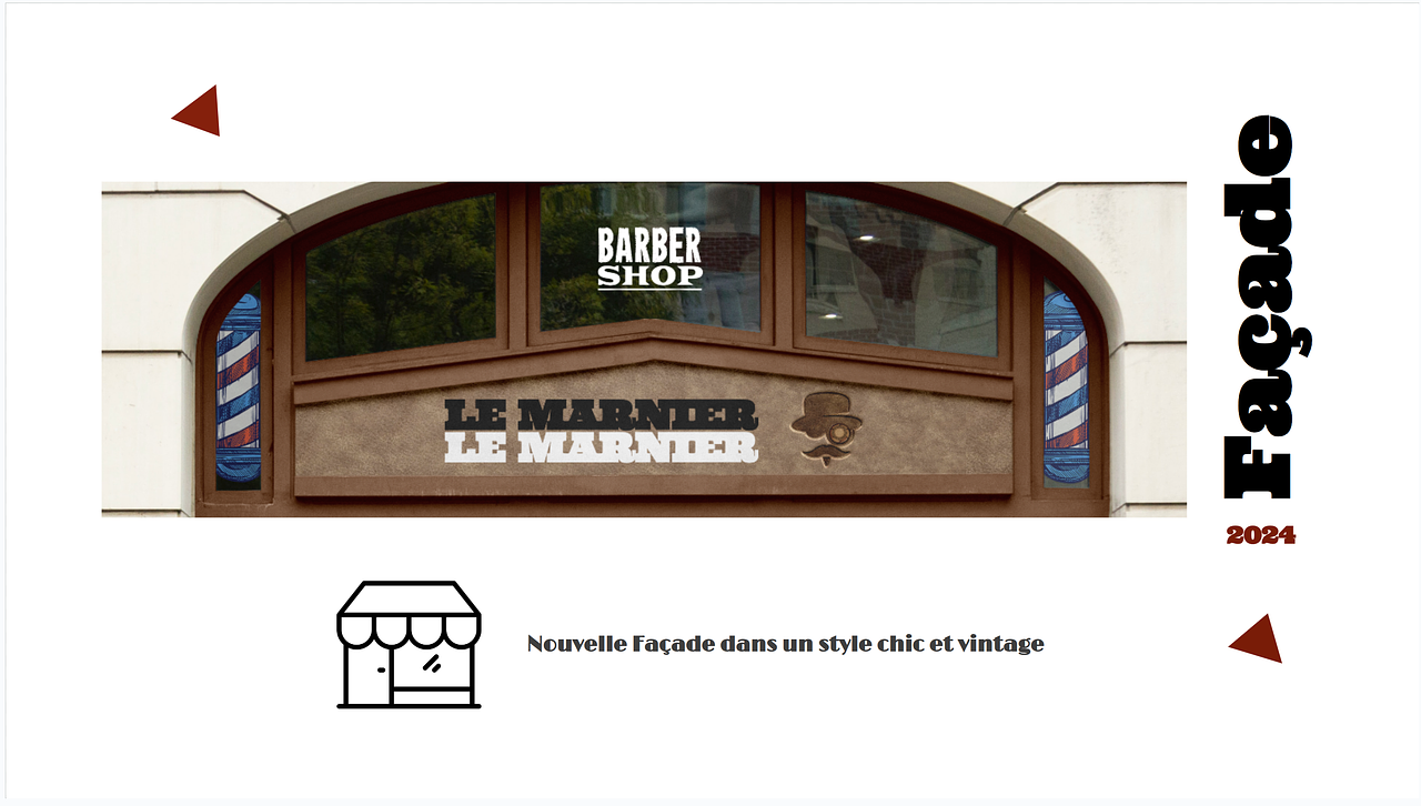 Vitrine et habillage visuel - Barber shop