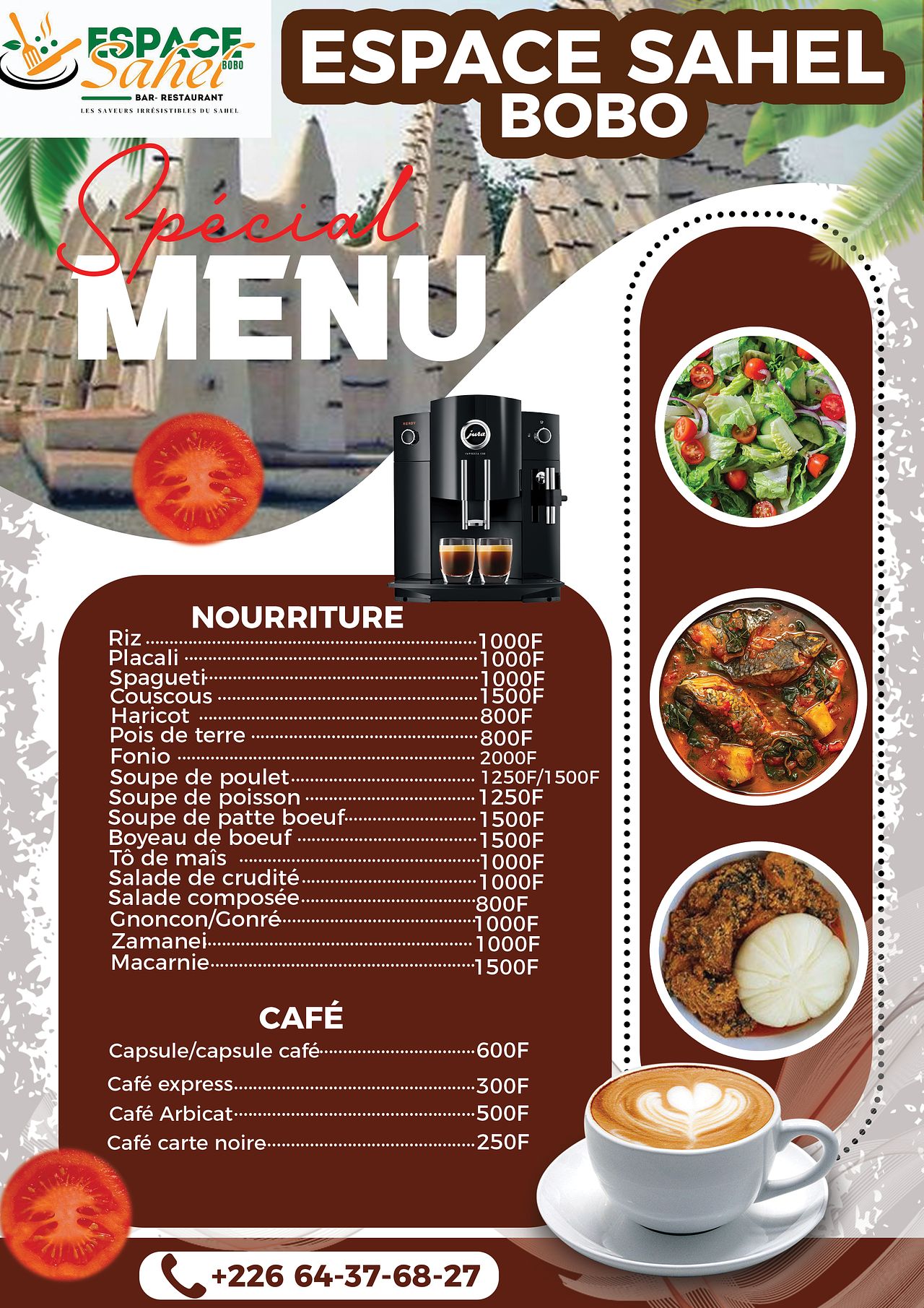 Menu resto