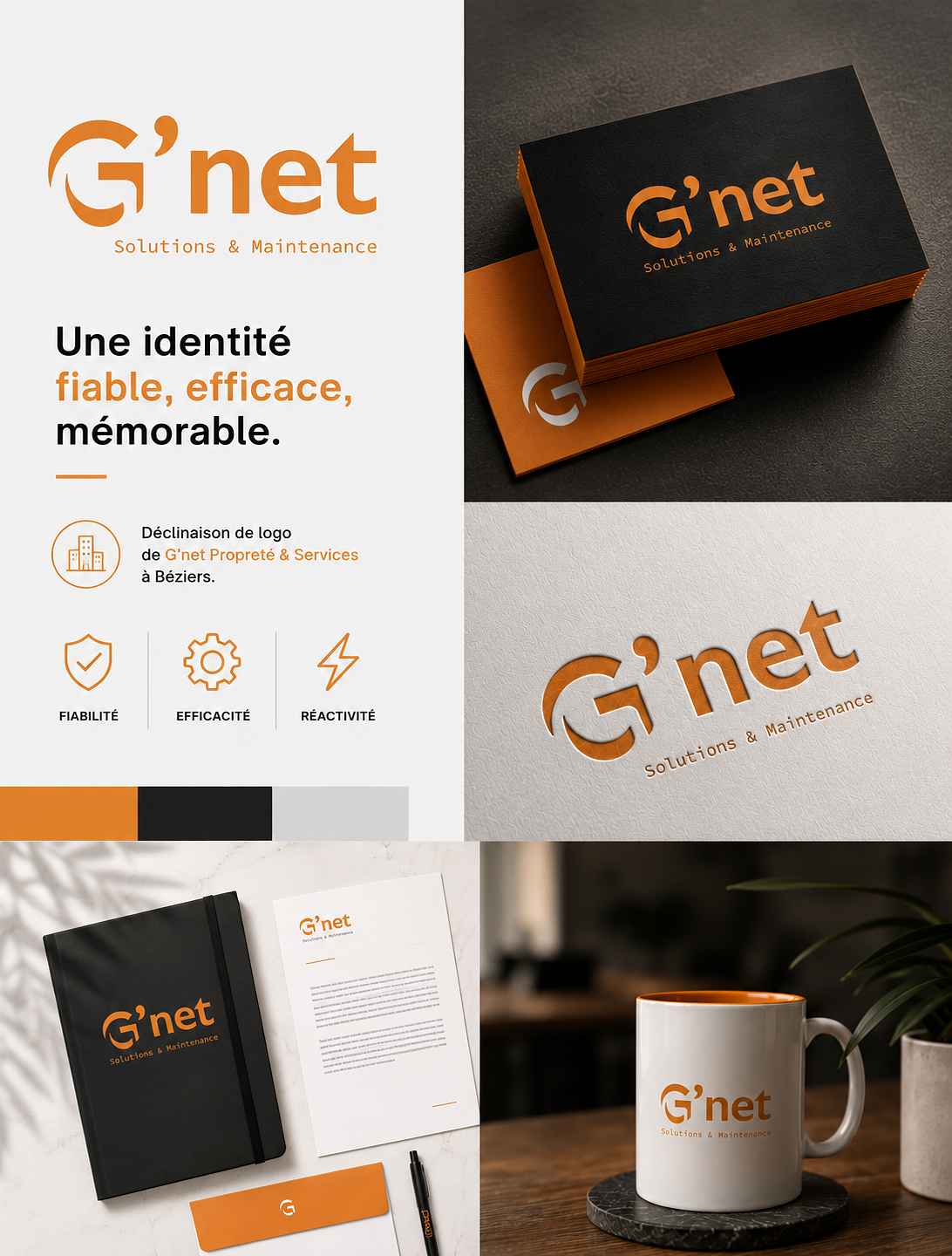 Identité visuelle – G’net Solutions & Maintenance