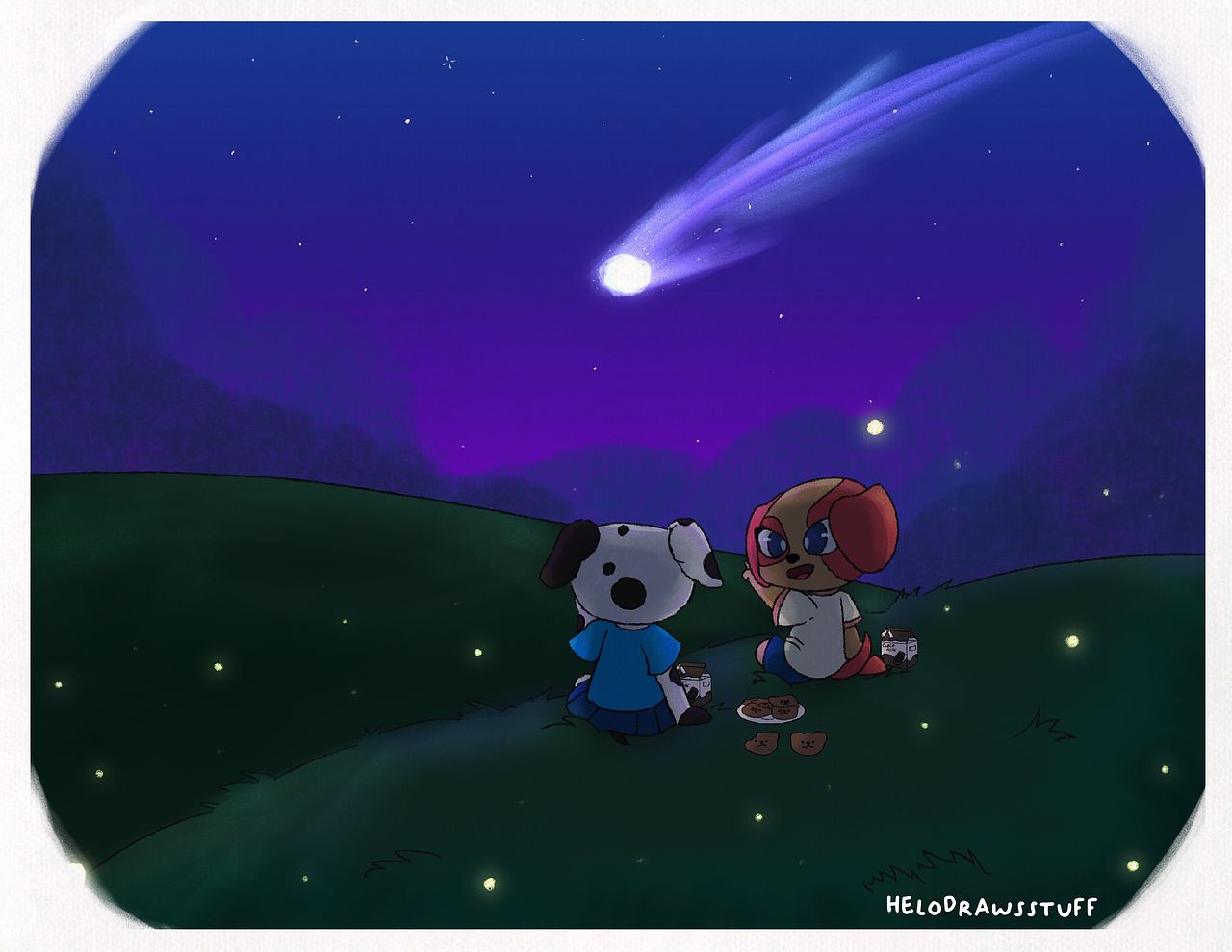 Illustration soirée rafraîchissante