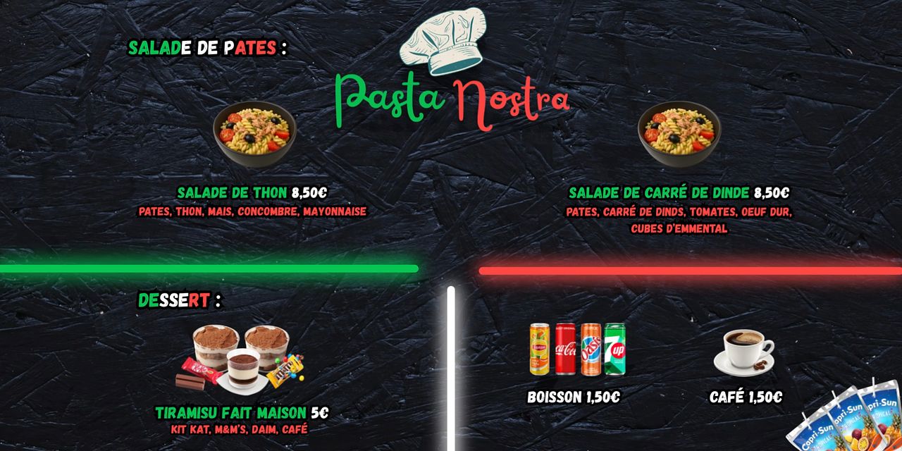 Menu Vidéo Pasta Nostra