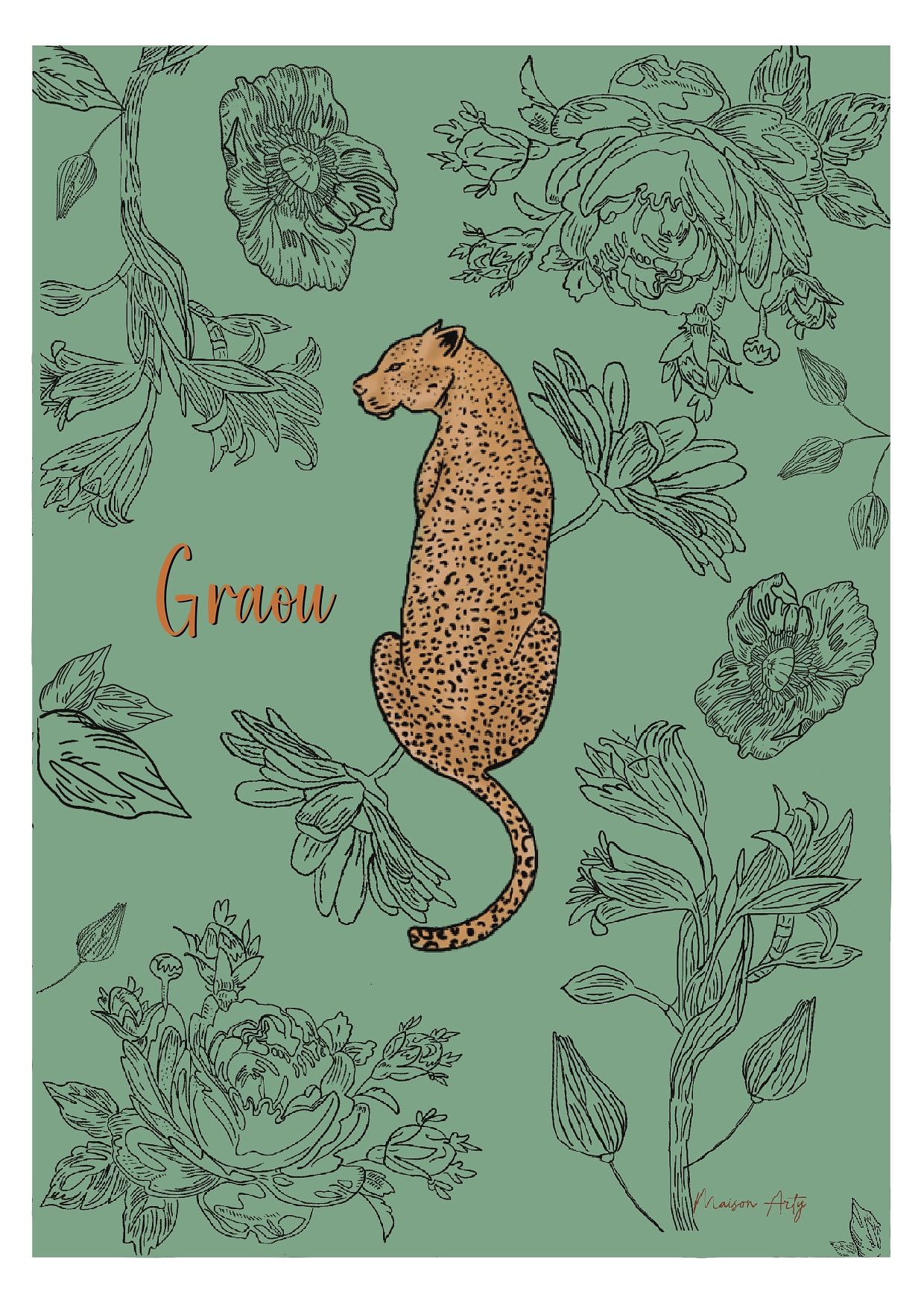 Affiche illustrée "Graou"