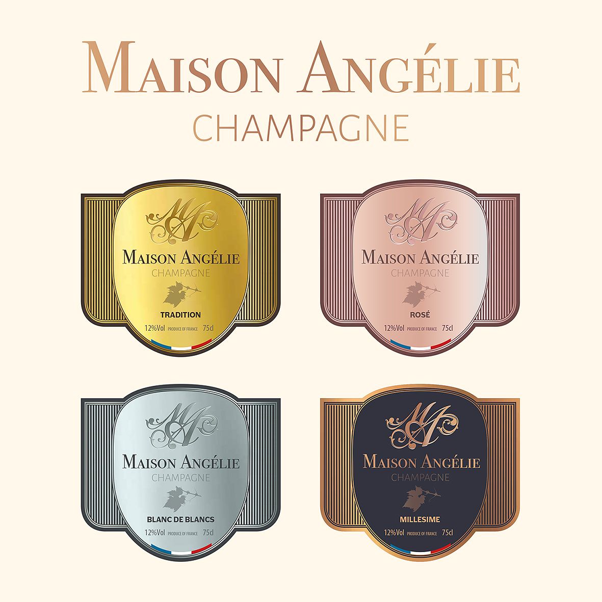 Création logo et étiquette champagne