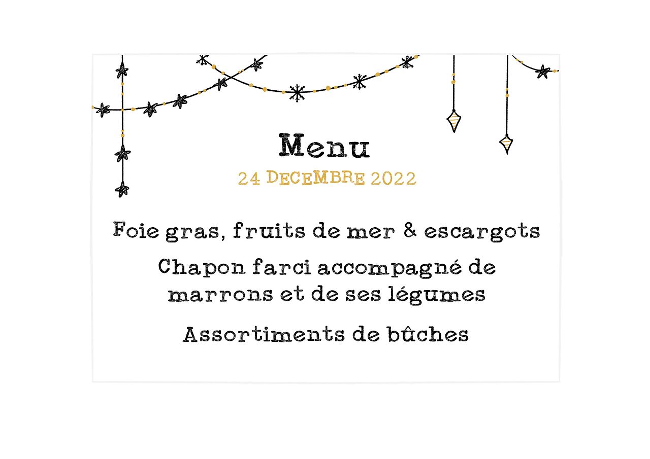 Menu Noël 3