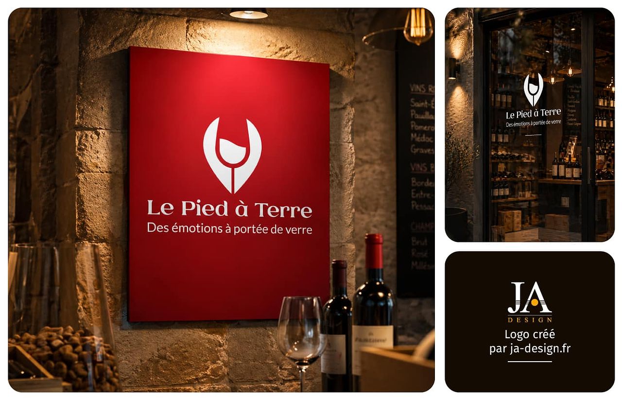 Création du logo – Le Pied à Terre, cave à vin