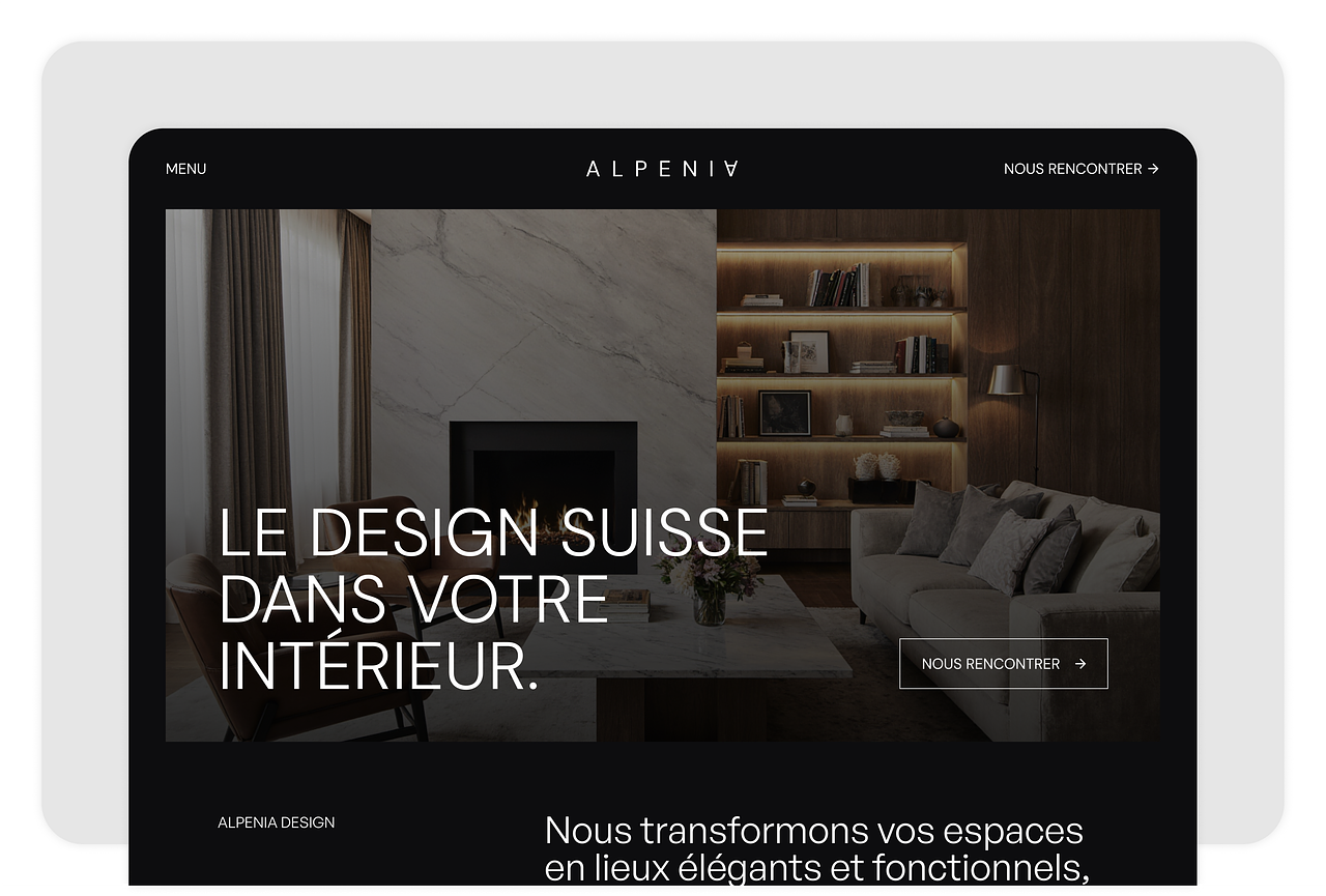 Alpenia – Site web studio décoration d'intérieur