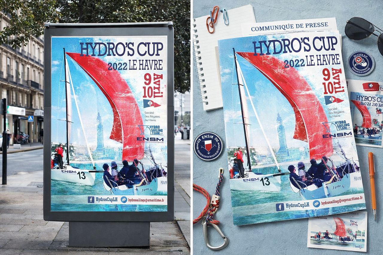 Affiche promotionnelle Course de bateau