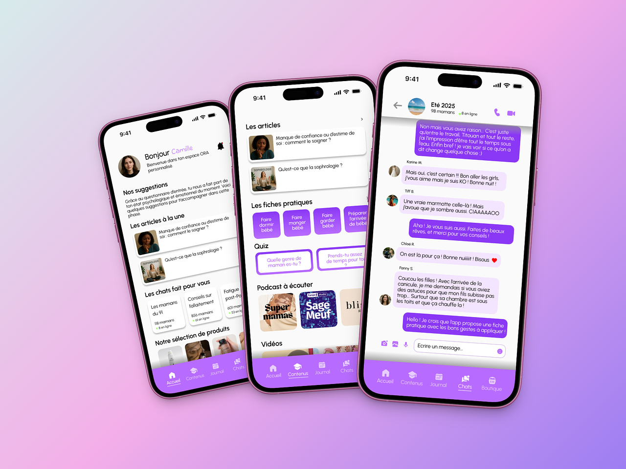 Application mobile dédiée à la santé mentale
