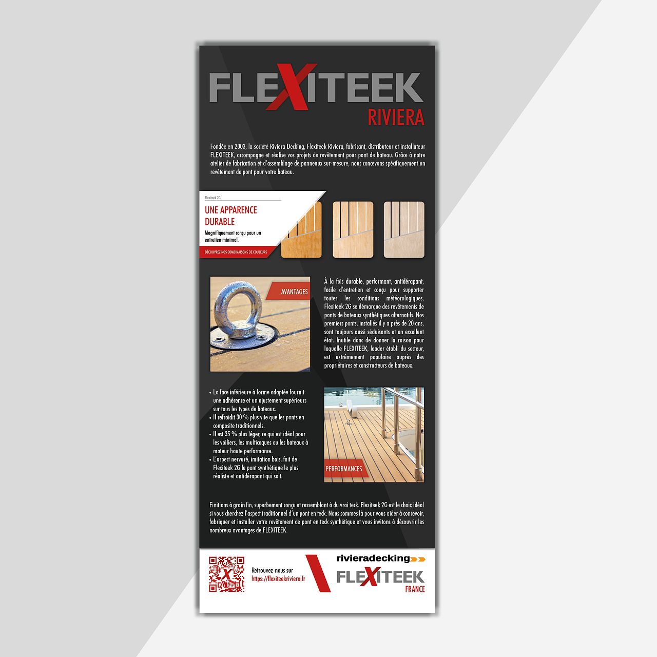 Roll-up Kakemono Flexiteek Riviera