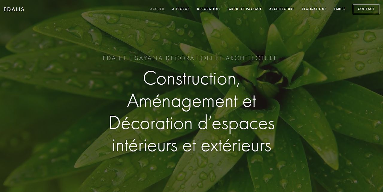 SITE INTERNET POUR DECORATRICE ET PAYSAGISTE
