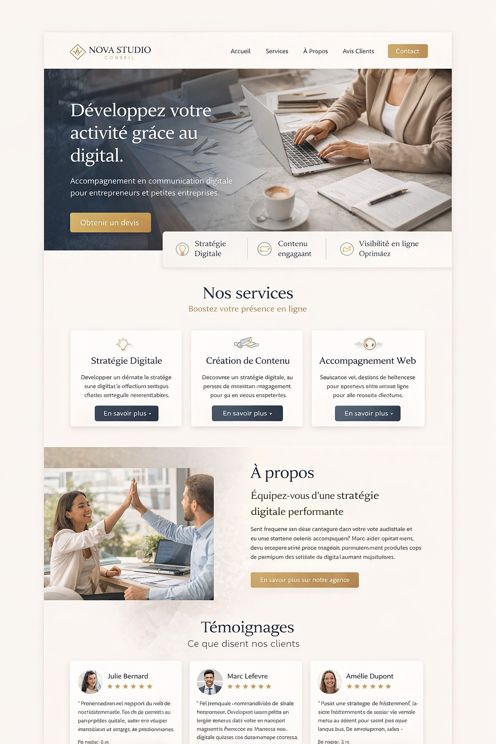 WebDesign site pour un agence